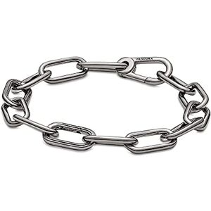 Pandora ME Link Chain Bracelet In Ruthenium-Plated For Medallion Charms, Size 16, No Box