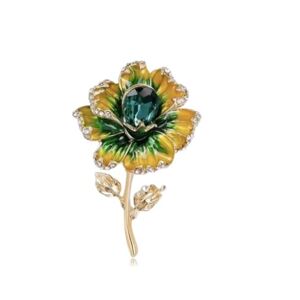Shoukaii Brooch Brooches Fashion Elegant Brooch Flower Brooch Diamond Brooch Girl Ladies Jewelry Birthday Gift Brooch Pins Clothing Accessories
