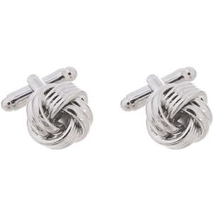 ANAZOZ Cuff Links Mens Wedding Silver,Copper Cufflink Men Knot Shaped Cufflinks for Men Silver Cuff Links Mens