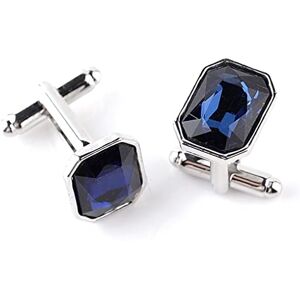 Xqmart Crystal cufflinks for men business cufflinks men's shirt cufflinks gifts (A 17mm*12mm)