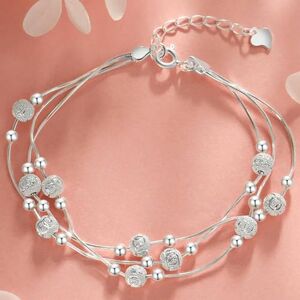 Bailiers 925 sterling silver Beautiful stars Bracelets for women korean fashion party Wedding Jewelry Holiday gifts-silver color-19cm