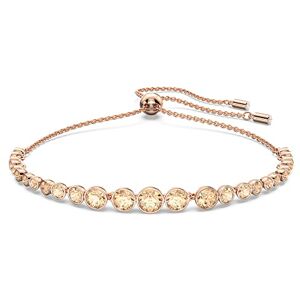 Swarovski Emily bracelet, Mixed round cuts, Pink, Rose gold-tone plated