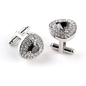 asdchZen Jewelry Men'S Cufflinks Men'S Crystal Cufflinks 3 Colors Option Black Blue Red Rhinestone Design Jewelry Cufflinks (C)