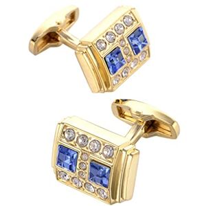 Sunmme Blue Crystal French Cufflinks Men's Cufflinks