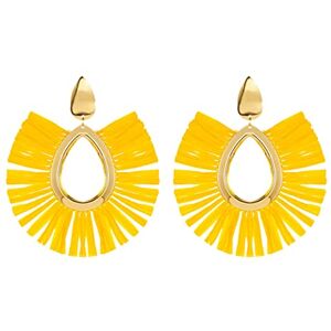 hahuha Pearl Jewelry Set for Women The Latest European Style Simple Fashion is Suitable for Women's Party Jewelry Earrings Acrylic Stud Earrings for Women (Yellow, One Size)