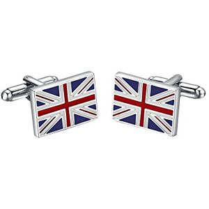 Italina Yoursfs The Union Jack Flag Stainless Steel Cuff-Links/Men's Business Wedding Cufflinks