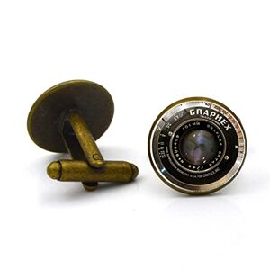 REXOUS 1 Pair Cufflinks Camera Lenses Cufflink Cufflinks For Mens Cuff Button-Bronze