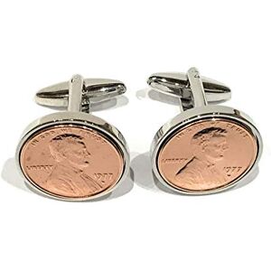 Rstrading Premium 1974 Lincoln Cent for a 50th Birthday or Anniversary cufflinks