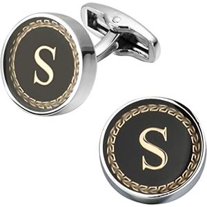 REXOUS 1 Pair Fashion Letter Cufflinks The English Alphabet Cufflinks Men Shirt Charm Cufflinks-S