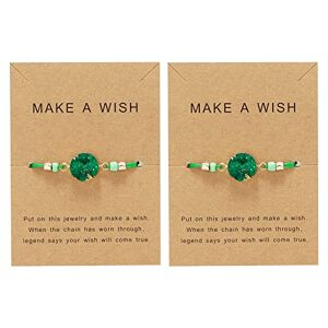 Generic Resin 2pc Woven Bracelet Bracelet Hand Card Woven Jewelry Paper Bracelets Bridal Pearl Necklace (Green, One Size)