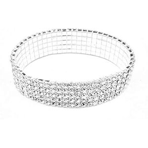 Equilibrium Silver Plated Diamante Bracelet