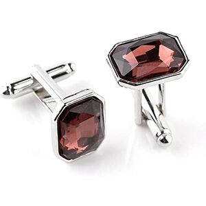 Xqmart Crystal cufflinks for men business cufflinks men's shirt cufflinks gifts (E 17mm*12mm)