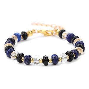 YJHQSS Handmade Bracelets,Natural Stone Lapis Lazuli Crystal Bracelet Fashion Adjustable Gold Chain Beaded Bracelet Yoga Energy Gemstones Beads Bangle Jewelry For Women Men Gift