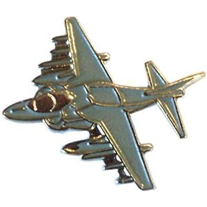 Mercmad Hawker Harrier VTOL RAF Military Jet Aircraft Metal Enamel Badge Brooch