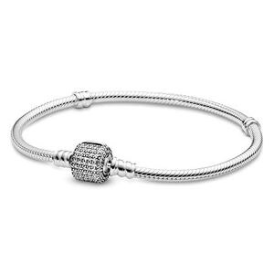 Pandora Icons Silver bracelet with clear cubic zirconia, 16
