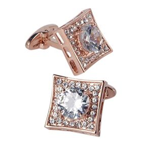 Asdchzen Jewelry Men'S Cufflinks Square Diamond Face Crystal Cufflinks Sleeve Nails Men'S French Shirt Cuff Buckle (20 * 20Mm)