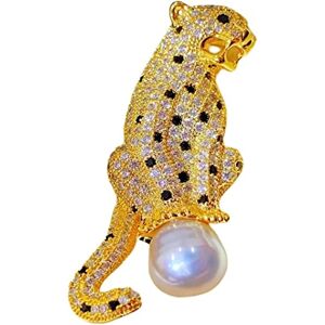 Shoukaii Brooch Brooch Fine Jewelry Gold Filled 10-11mm Nature Sea Water White Baroque Brooch for Women Fine Birthday's Presents Brooch Clothing Accessories