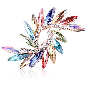 Shoukaii Brooch for Women's Fashion Crystal Glass Brooch Pin Men and Women's Clothing Accessories