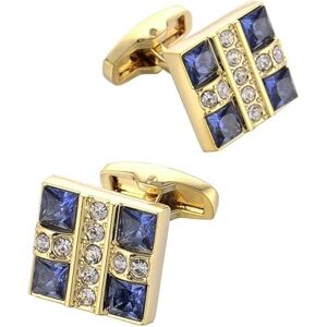 Acruz Men's Shirt Cufflinks Blue Crystal Shirt Cufflinks Men's Cufflinks Wedding Cufflinks European and American Business French Cufflinks