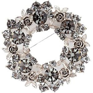 Haoduoo Wedding Brooch Pin Elegant Brooch Pin for Women ，Flower Brooch Bouquet Gifts for Festival/Daily/Birthday(Color:Gray)