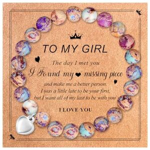 Yoolhamy Gifts for Her, to My Girl Ladies Womens Bracelet Romantic Presents Girlfriend Gifts for Wedding Day Valentines Anniversary Christmas with Message Card and Presents Box