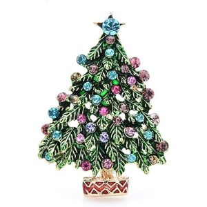 Asdchzen Green Enamel Tree Brooches Women Men Christmas Tree Party Causal Office Brooch Pins Gifts (3.9Cm*5.5Cm)