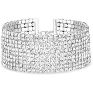 Jon Richard Silver Plated Crystal Multi Strand Diamante Bracelet