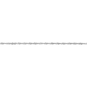 Jewelco London Silver  Singapore Pendant Chain Necklace 1.9mm 18 inch - GVCH30-18