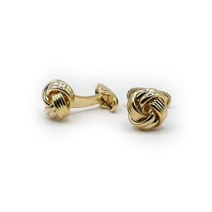 Savile Row Company Gold Tone Rhodium Plated Knot Cufflinks - Men