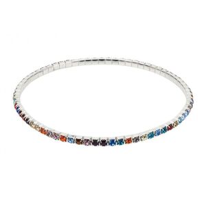 Your Ideal Gift Ankle Tennis Bracelet - Multicoloured! - Silver   Wowcher