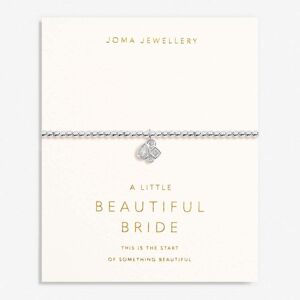 Joma Jewellery Bridal A Little Beautiful Bride Silver Plated 17.5cm Br - White - female