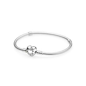 Pandora Moments Silver Heart Clasp Bracelet - 18cm