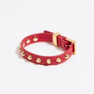 BIMBA Y LOLA Studded red leather bracelet DARK RED UN adult