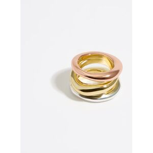 BIMBA Y LOLA Multicolor three-band ring MULTIGOLD 18 adult