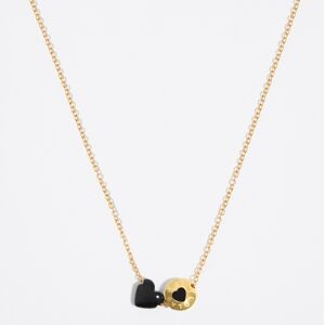 BIMBA Y LOLA Black heart Candy logo necklace BLACK UN adult