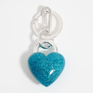 BIMBA Y LOLA Glitter heart resin key ring BLUE UN adult