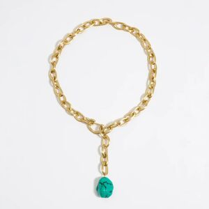 BIMBA Y LOLA Chain and turquoise stone necklace TURQUOISE UN adult