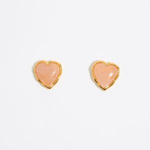 BIMBA Y LOLA Pink stone heart earrings LIGHT PINK UN adult