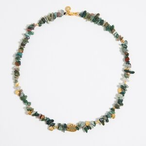 BIMBA Y LOLA Multicolor leaves stones necklace GOLD UN adult