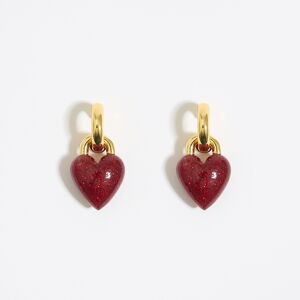 BIMBA Y LOLA Hoop earrings with red glitter heart RED UN adult