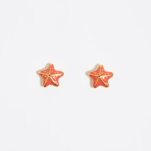 BIMBA Y LOLA Coral starfish earrings CORAL UN adult