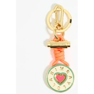 BIMBA Y LOLA Ivory heart circular key ring IVORY UN adult