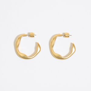 BIMBA Y LOLA Matte golden hoop earrings GOLD UN adult