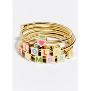 BIMBA Y LOLA Golden coil chain Logo bracelet GOLD UN adult