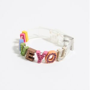 BIMBA Y LOLA Multicolored letters strap bracelet LILAC UN adult