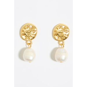 BIMBA Y LOLA Pearl logo earrings PEARL UN adult