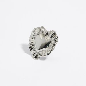 BIMBA Y LOLA Silver cushion heart ring DARK SILVER 14 adult