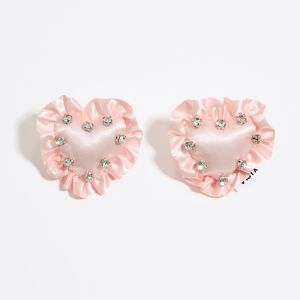 BIMBA Y LOLA Pink cushion earrings with crystals PASTEL PINK UN adult