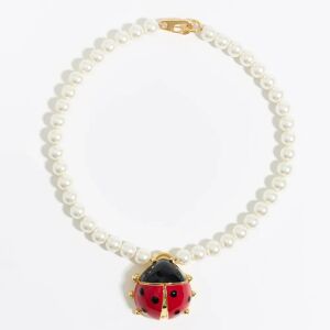 BIMBA Y LOLA Red ladybug pearl necklace RED UN adult