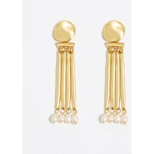 BIMBA Y LOLA Pearl logo earrings GOLD YELLOW UN adult